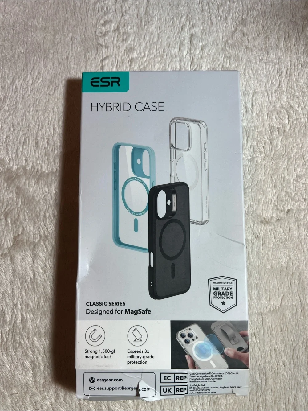 iPhone 16 Pro Max Magnetic Clear and Grey Phone Case